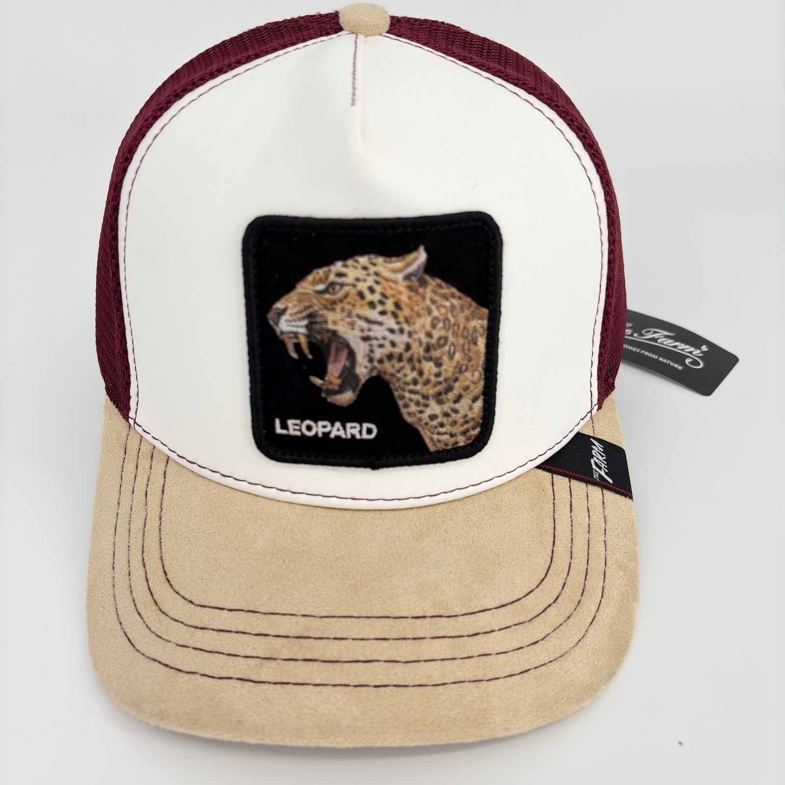Snapback One Size Burgundy White Tan