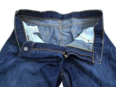 Levis 504 Jeans Men's 36x36 Dark Blue Wash Distressed Denim Pants