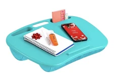 Lap Gear Lap Desk with Device Ledge and Phone Holder - Turquoise