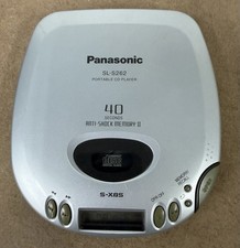 ¡FUNCIONA! Reproductor de CD portátil Panasonic SL-S262 40 segundos Memoria antichoque