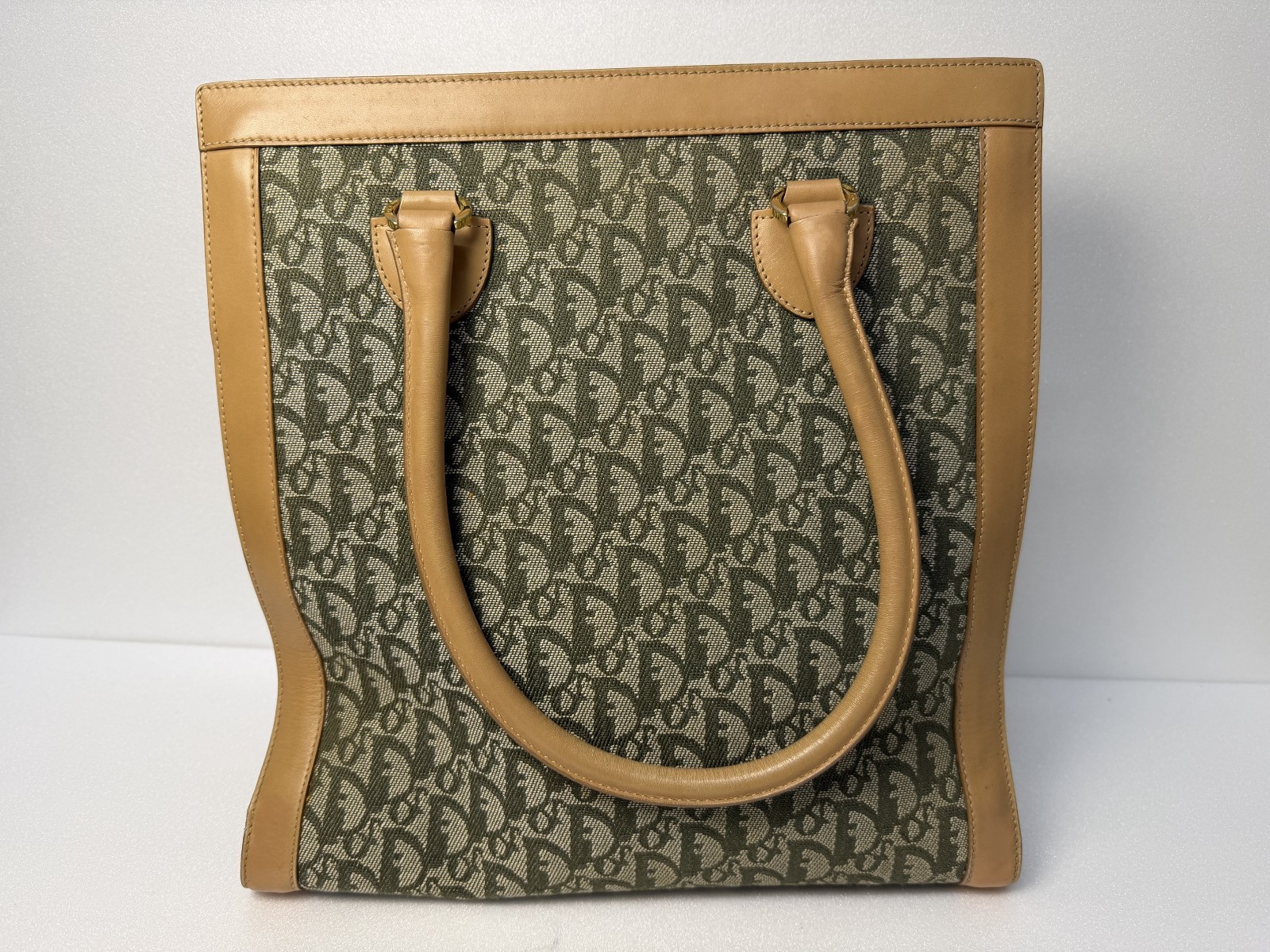 Christian Dior Handbag Tote Bag Trotter Canva Vintage Authentic thumbnail 4