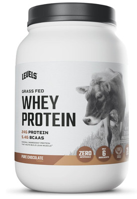 Levels Grass Fed Whey Protein Chocolate 2LB 24g No Artificials
