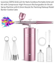 Rechargeable Cordless Airbrush Kit  Mini Compressor for Nails, Makeup, Art, Cakes