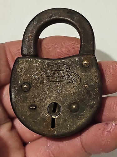 Vintage Early Independent Lock Co Padlock No Key