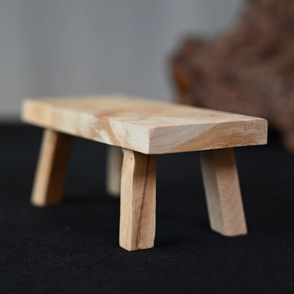 Маленький деревянный табурет для ног из 3 предметов деревенский подножка для детей - Изображение 4 из 4