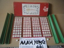 Vintage "MAH JONG" family tile game. By Chad Valley Games. Replacement Rules.