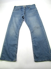 Levi Strauss Signature Jeans Mens W38 L30 Bootcut Blue Denim Zipper Casual Logo