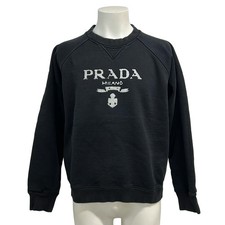 PRADA - UJL190 S202 1YYB Black White Outer fabric cotton Men's Sweatshirt