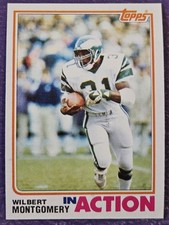 1982 Topps Football #453 Wilbert Montgomery In Action card Philadelphia Eagles!
