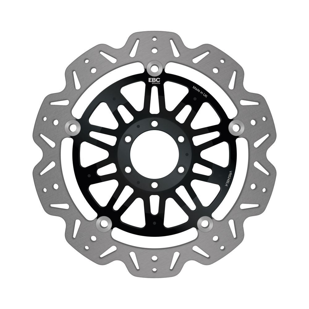 EBC Float Vee Rotor FR BLK Hub FRHS for Moto Guzzi Stevio 1200 NTX ABS 2009-2010