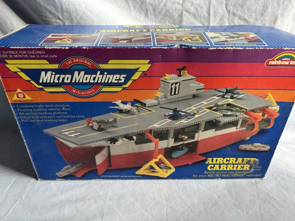 Micro Machines, Galoob, 1988, Авианосец, Почти Полный, В Коробке - Изображение 2 из 4