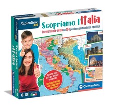 Clementoni - 16594 - Sapientino più - Scopriamo L'Italia Smart - Puzzle Cartina 