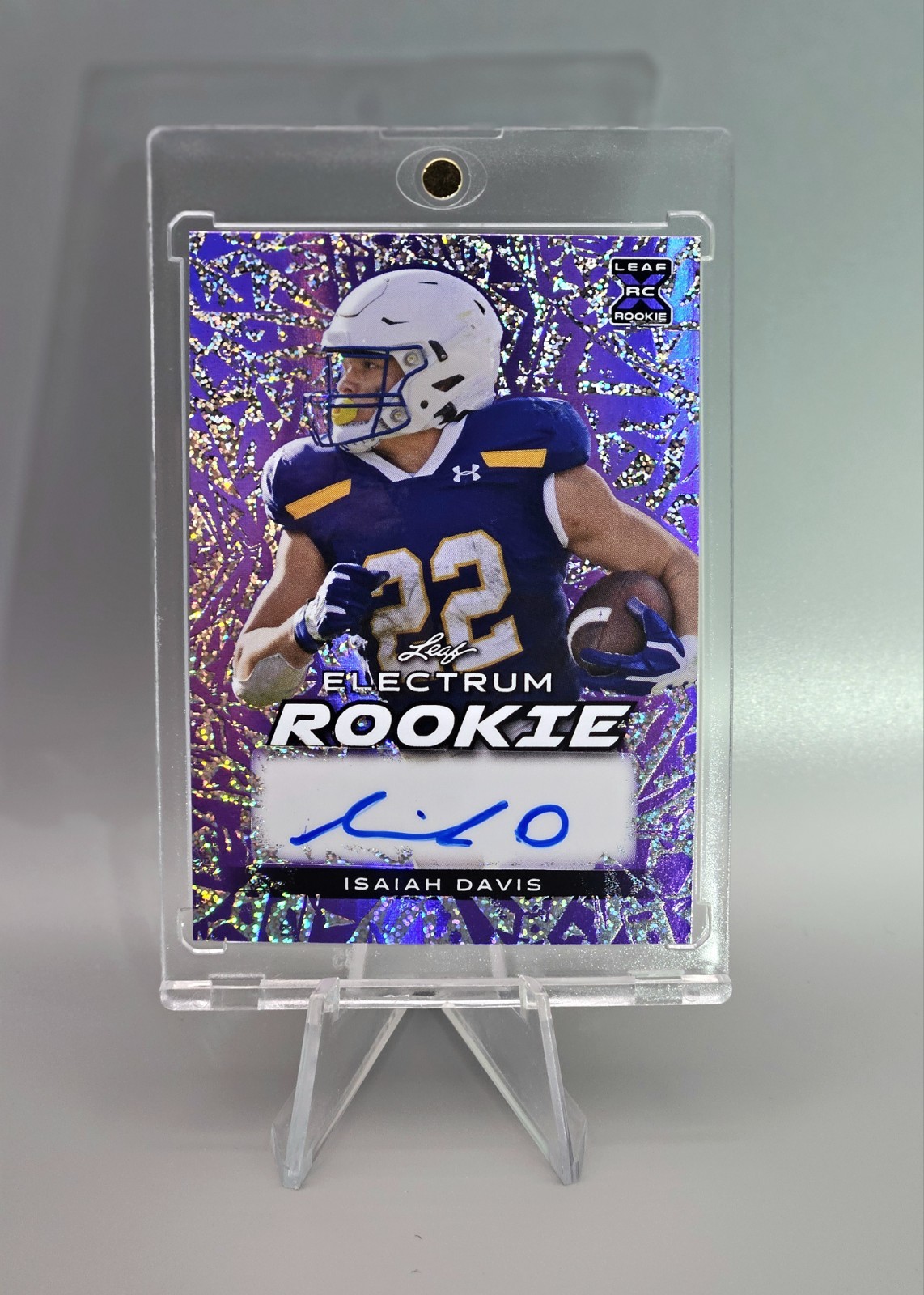 Isaiah Davis Leaf Electrum Rookie Autographs #RAID1 Purple Sparkle