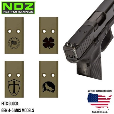 NDZ Brass Weighted Optic Plate Cerakote ODG Fits Glock 17 19 22 45