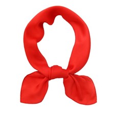 Silk Head Scarf for Women Satin Neck Scarves Square Solid Hair Medium, 14.red