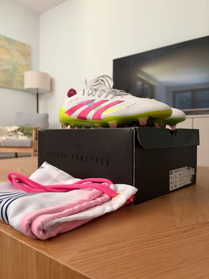 Adidas Predator Elite FG Fußballschuhe weiß rosa grün Gr. 48 2/3 neu ungetragen
