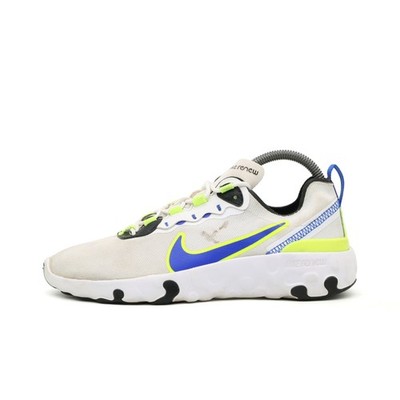 Nike Damen React Element 55 Laufschuh weiß/blau/neongelb Low-Top Sneaker EU 36