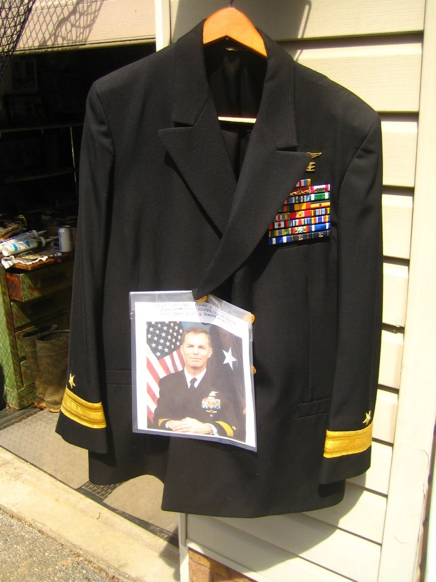 green emerald velvet dress Original Production Quality Blue Naval Officer Adult Uniform Rent / Medium main image 0