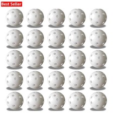 Lightweight 25 Pack Practice Golf Balls - Hollow Design for Safe Training
