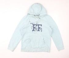 Womens UK 12 Regular Fat Face Blue Pullover Hoodie