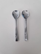 2 X Vintage Salt / Mustard Spoons 7cm Long