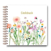 Luma GäStebuch Wildblumen Ca. Din A5 Blanko, Hardcover 100 Seiten, 1 St.