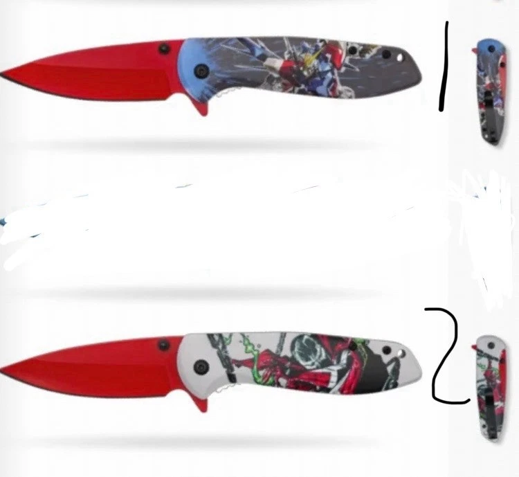 Gundam Or Necromancer Spring Assisted Open Pocket Knife9”pick Only 1 Of 2