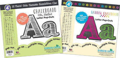 468-Piece Chalk Letter Pop-Out Set, Includes Two Packages of Letters - 234 Piece