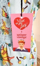 NWT VTG "I LOVE LUCY Dress Size M BLUE BABALU Unique Vintage Lucille Ball Desilu