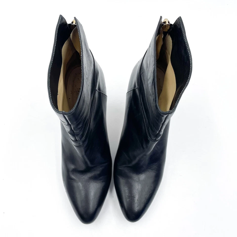 Jimmy Choo Botines Cuero Negro Tacones de Aguja Botas Talla 37.5 / 7.5 Foto 4 de 4