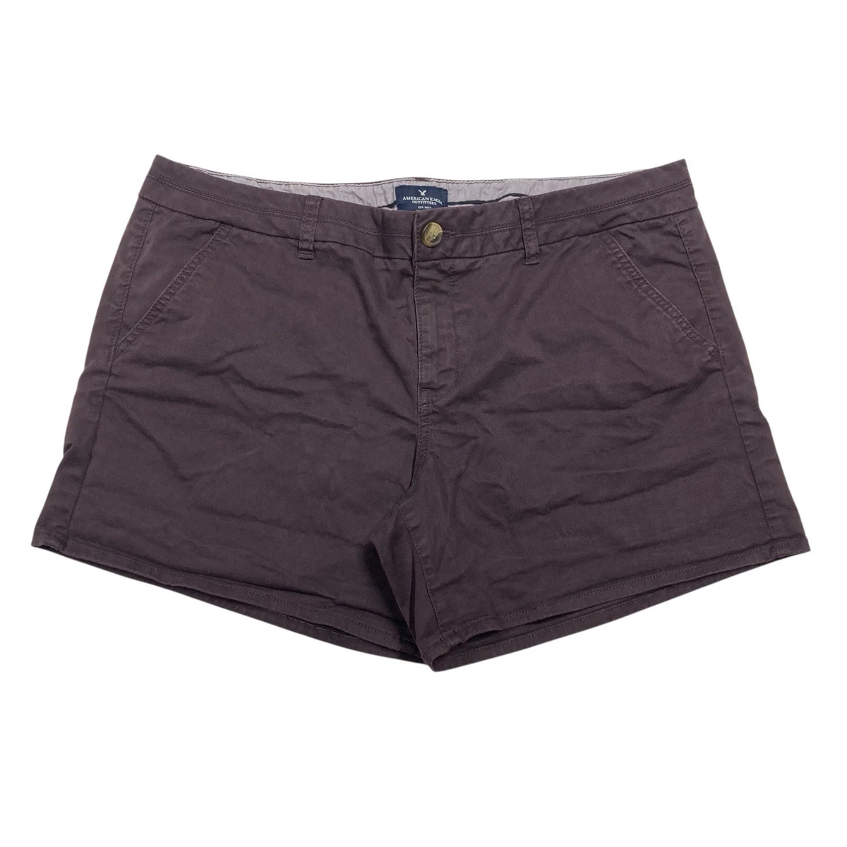 Short American Eagle Taille 6 - Stretch Violet/marron Vieilli - Coupe Courte Décontractée - Occasion Très Bon état