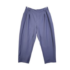 Halara Womens Mid Rise Side Pocket Barrel Leg Work Pants Size Large Purple Work