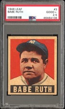 1948 Leaf Babe Ruth #3 PSA 2.5 VG+ Iconic Vintage HOF GOAT Card 🔥