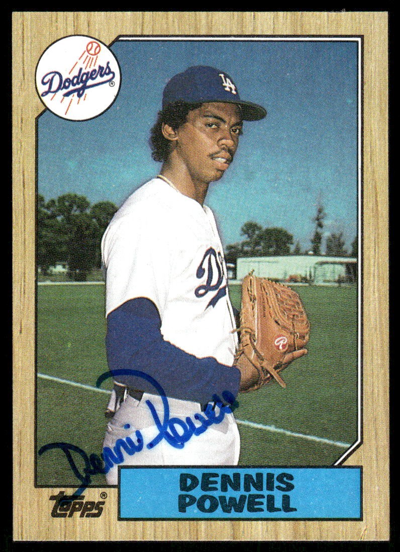 1987 Topps #47 Dennis Powell In Person Signed Auto 074084