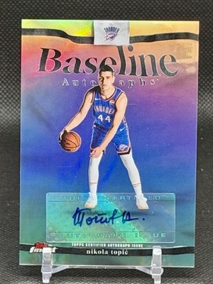 2025-26 Topps Finest Basketball NIKOLA TOPIC Baseline REFRACTOR OKC BA-NT. RFCTR