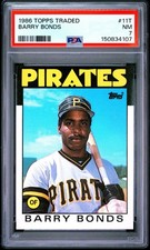 1986 Barry Bonds Rookie Card (RC) (Topps Traded 11T) PSA 7 NM FRESH SLAB!!