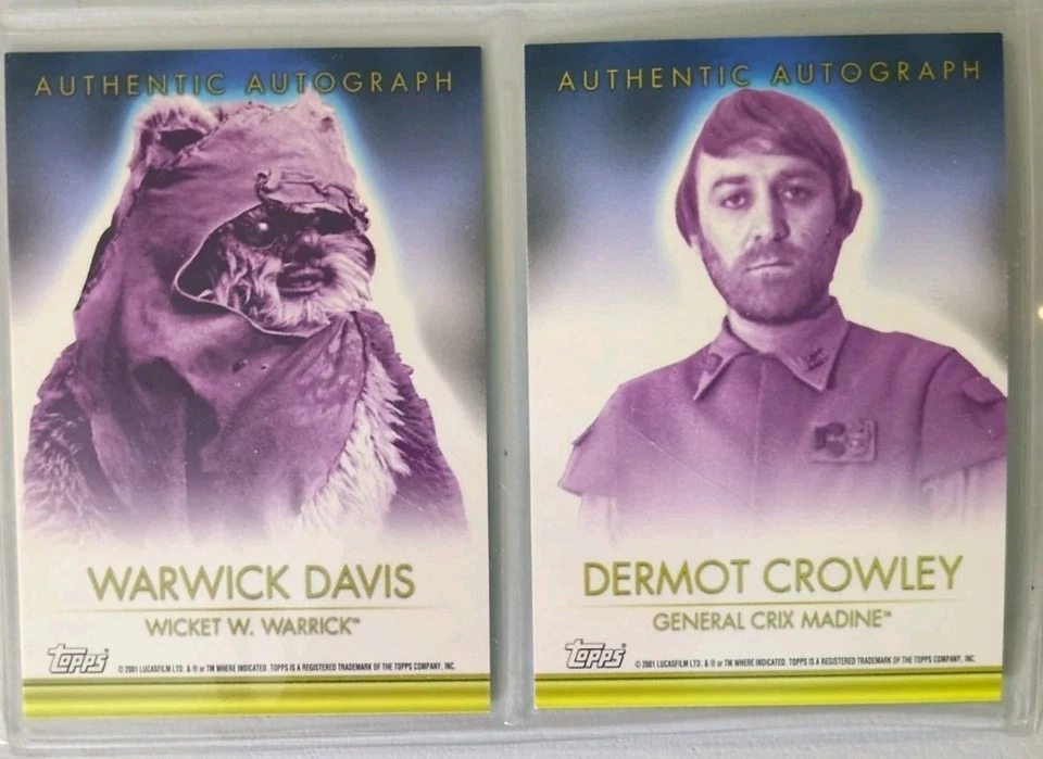 2001 Star Wars Evolution Cards (7) in total Including (2)Two Autographed Cards - Image 2 of 4