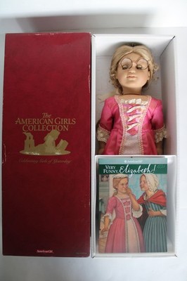 American Girl Doll, Elizabeth, w/ Box & Book, VG Cond (18'')