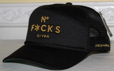 Funny No F*CKS GIVEN Black and Gold Trucker Hat NO F*CKS GIVEN BLACK GOLD FOAM TRUCKER HAT main image 4
