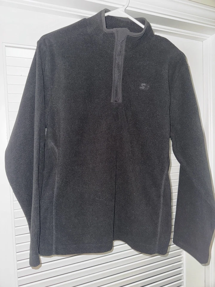 Chaqueta polar XXL Starter Boys Youth negra con cremallera de cuarto Foto 2 de 4