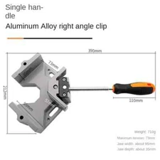 Quick Right Angle Positioning Clip Carpentry 90° Angle Ruler Right Fixing Clip