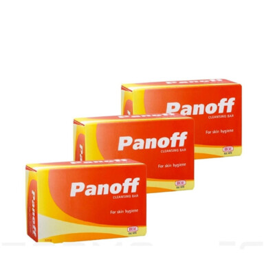 3 Packs of PANOFF Cleansing Bar 100g For Skin Hygiene - Acne, Fungal Treatment