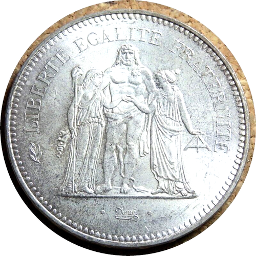 Elfe Frankreich 50 Francs 1974 Herkules Gruppe Silber