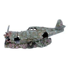 Small Planewreck Aquarium Fish Tank Aeroplane Hideaway Ornament