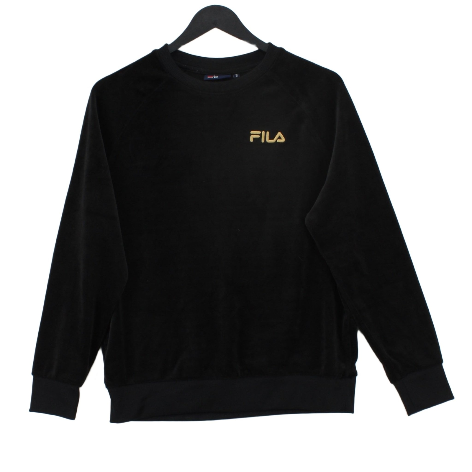 Fila Felpa Donna con Cappuccio S Nero Poliestere con Elastan Pullover