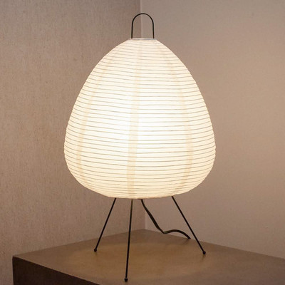Noguchi Style Paper Lamp   Akari Lantern Lamp   Rice Paper Lamp   Table Lamp   J