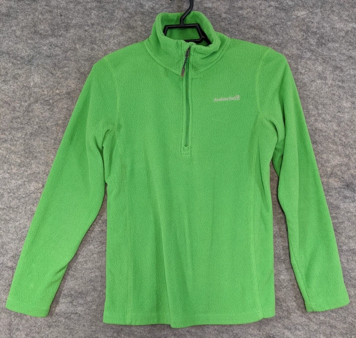 Avalanche Fleece Top Womens Small Green Pullover 1/4 Zip Thermalation Fitted