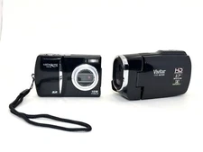 Vivitar DVR 947HD, Vistaquest, VQ124, Carry Case HP, Camera Lot Used.