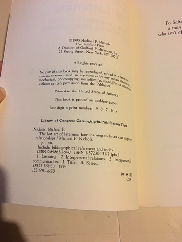 The Lost Art of Listening Learning, Improve Relationships Michael Nichols - Picture 4 of 4