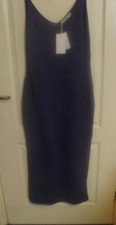 MANGO WOMENS BLUE DRESS (SIZE LARGE) BRAND NEW WITH TAGS